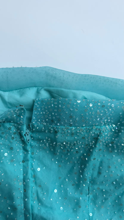 Sea Glass Stardust Couture Gown