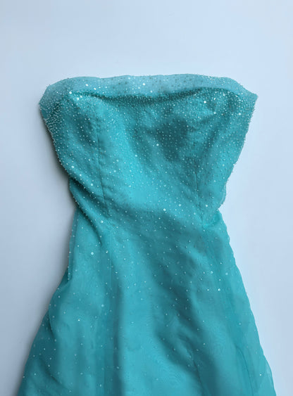 Sea Glass Stardust Couture Gown