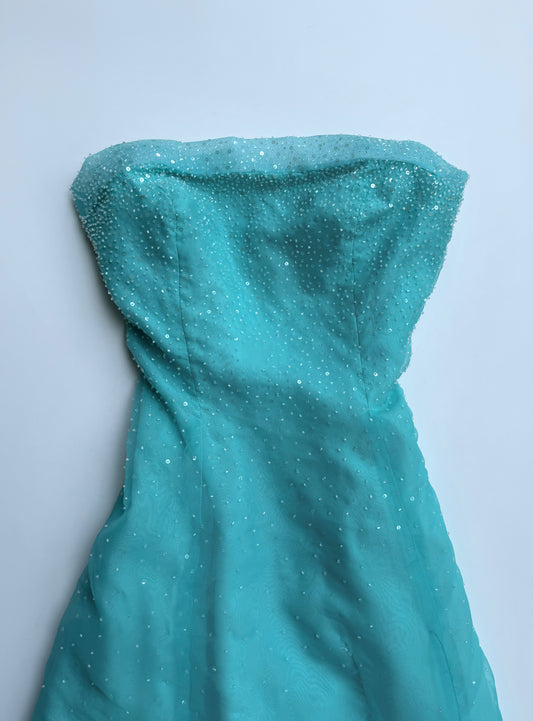 Sea Glass Stardust Couture Gown