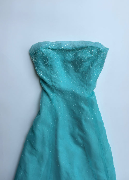 Sea Glass Stardust Couture Gown