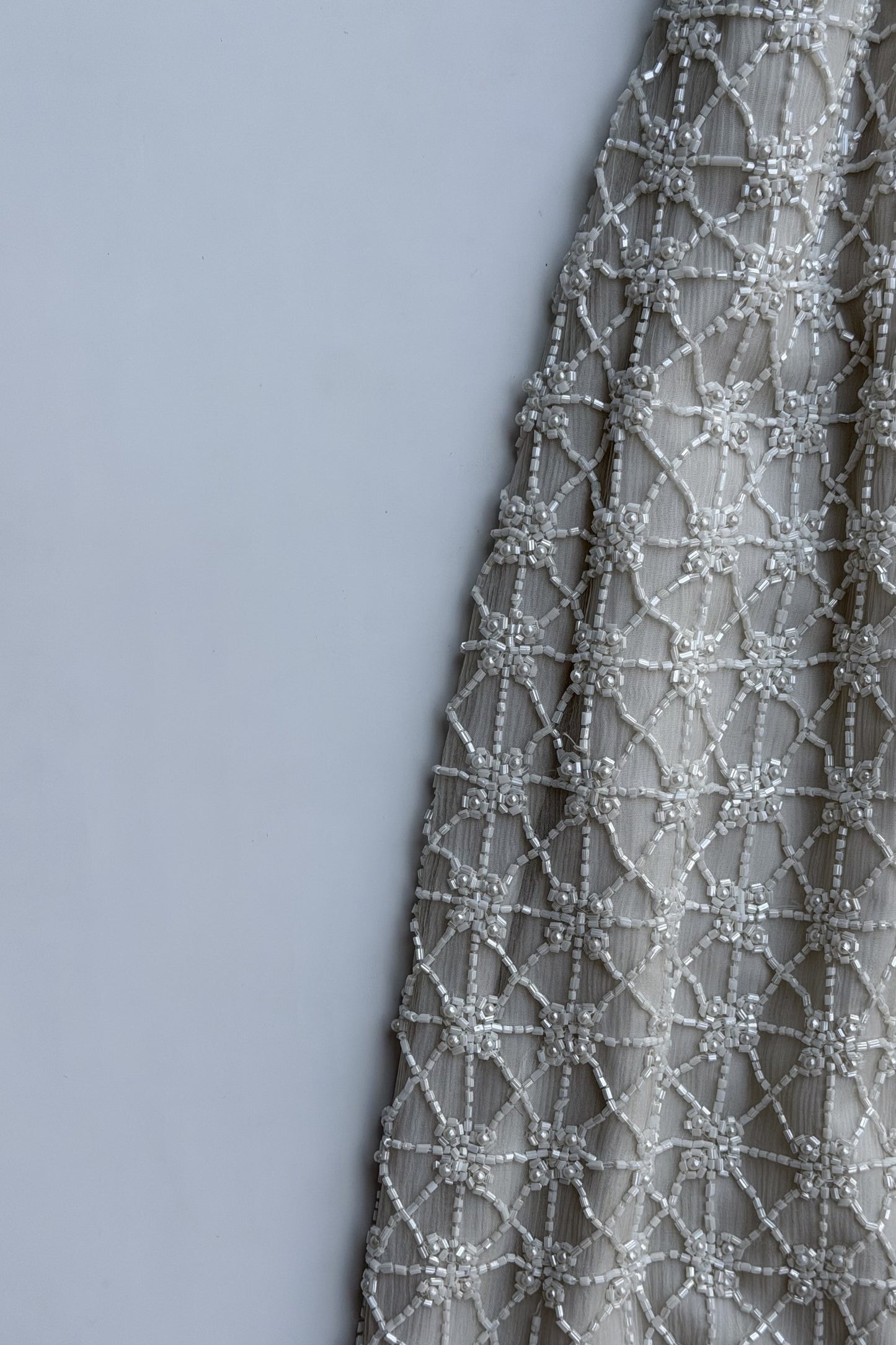 Vintage-Inspired Beaded Square Neck Dress (Swan 🦢)