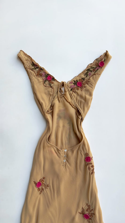 Vintage Rosebud Lace Dress
