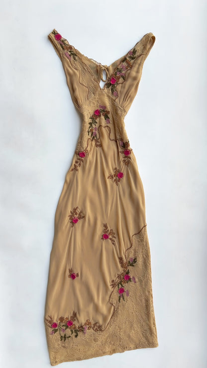 Vintage Rosebud Lace Dress
